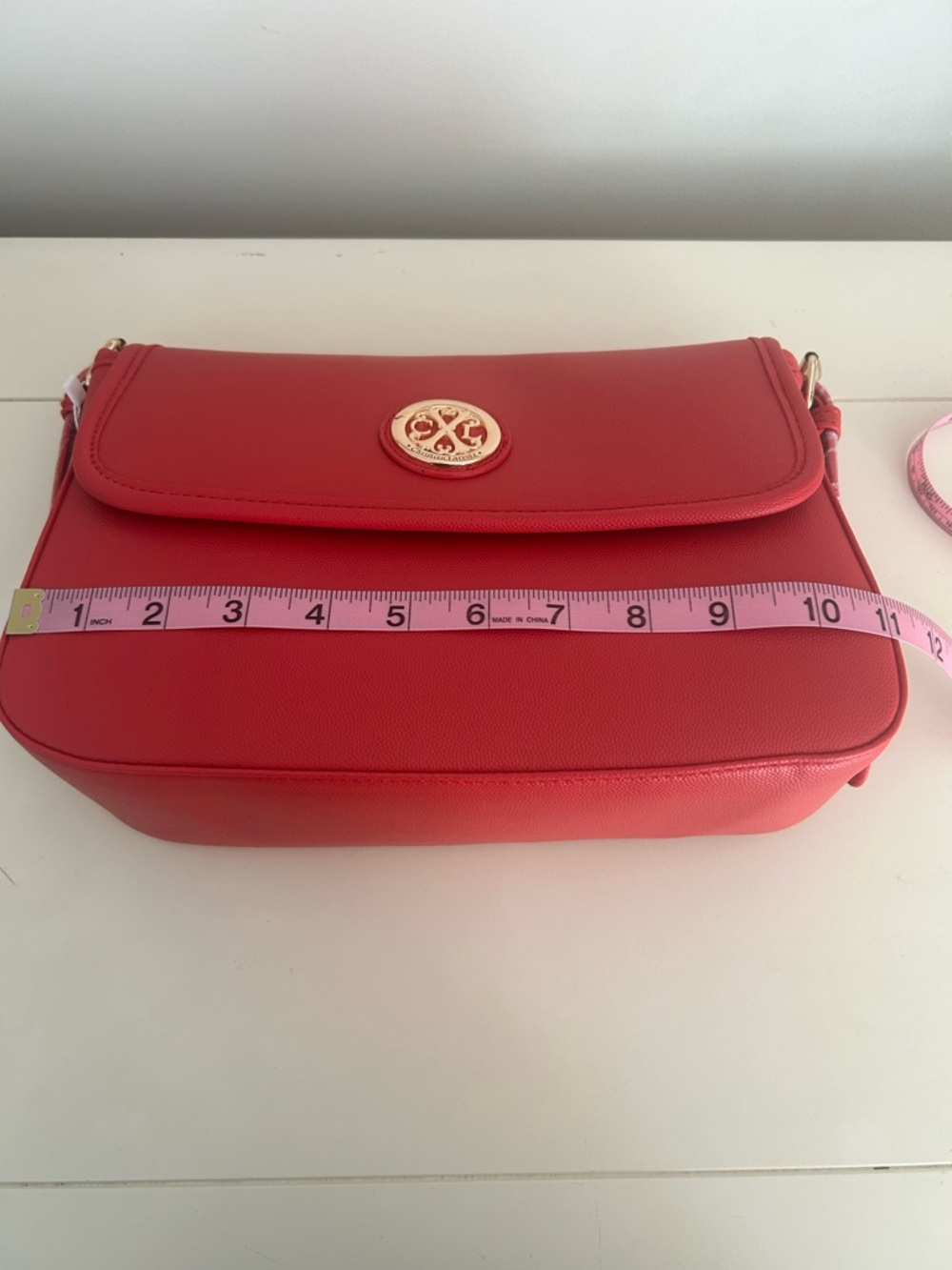 NWT CXL by Christian Lacroix Red Caviar Shoulder Bag with Gold Hardware - Picture 11 of 13